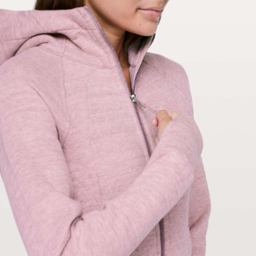 Lululemon Scuba Hoodie Light Cotton Fleece Heathered Space Dyed Vintage Mauve 2 - Picture 2 of 14